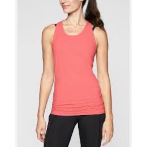 Athleta Speedlight Seamless Tank Top Coral Racerback S - Picture 1 of 7